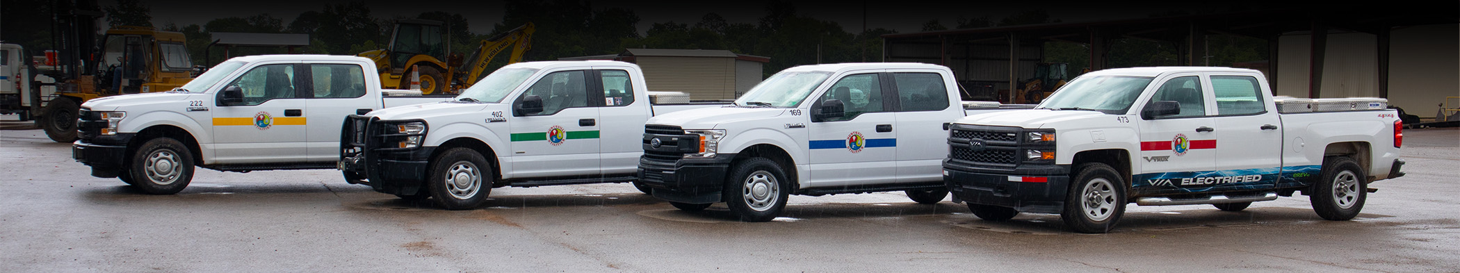 HU Trucks Lined Up